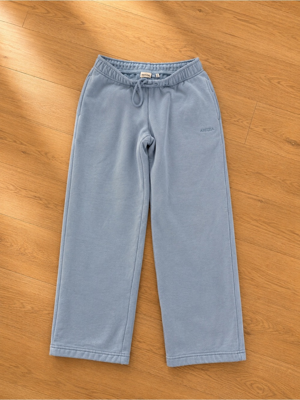 Aritzia Light Blue Wide Leg Fleece Pants